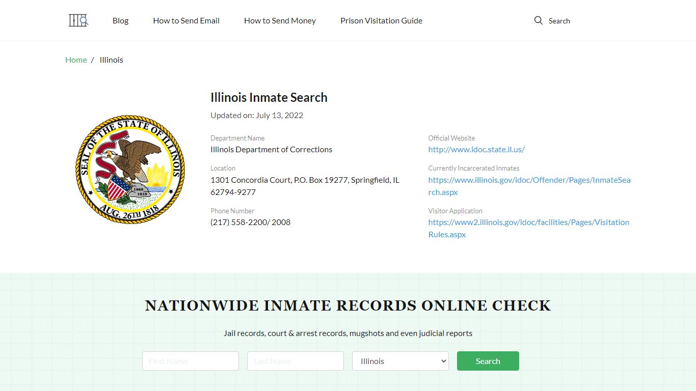 Illinois Inmate Search – Illinois Department of Corrections Offender Lookup