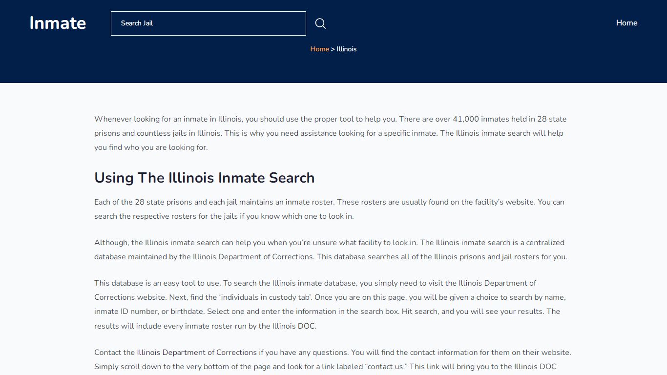 Illinois Inmate Search | Archives | InmateID